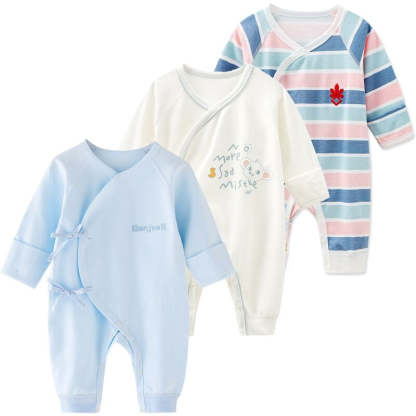 3Pcs Long Sleeve Romper Pajama Set-Children Cloth Shop