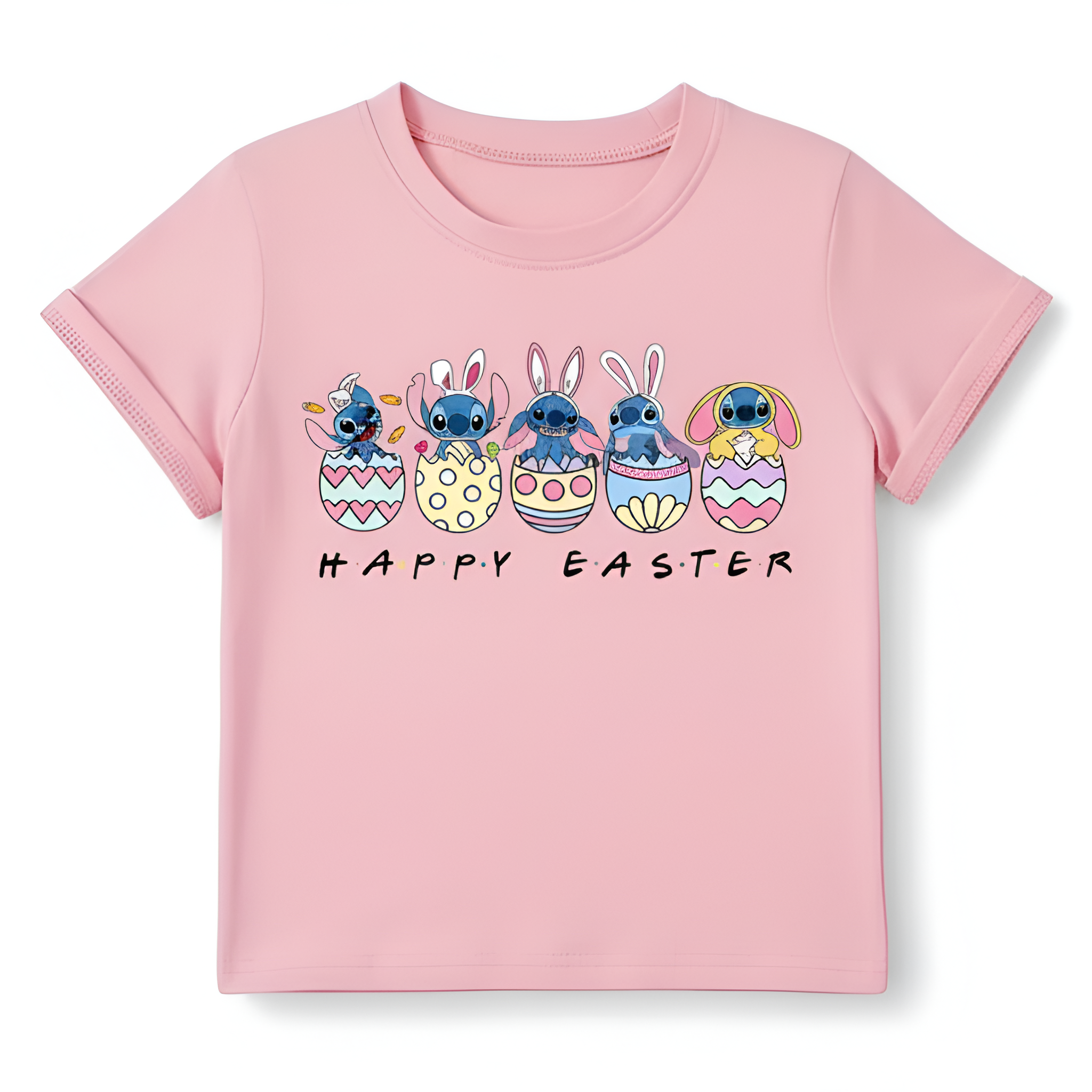 Easter Bunny Cartoon Short Sleeve T Shirt for Kids