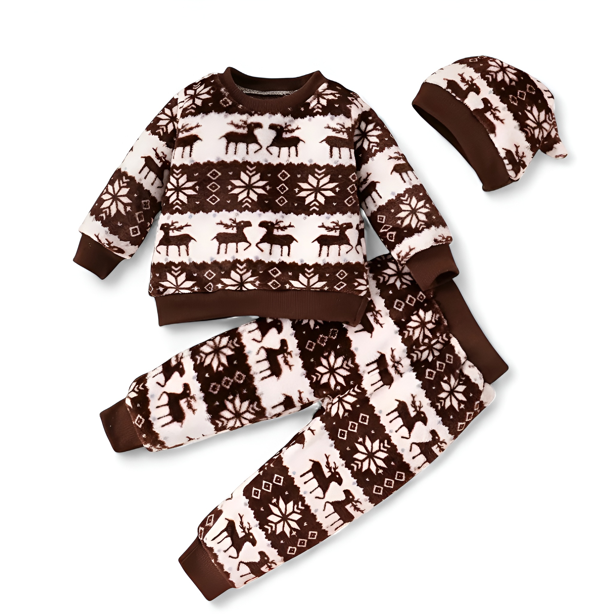 Newborn Winter Flannel Three Piece Set