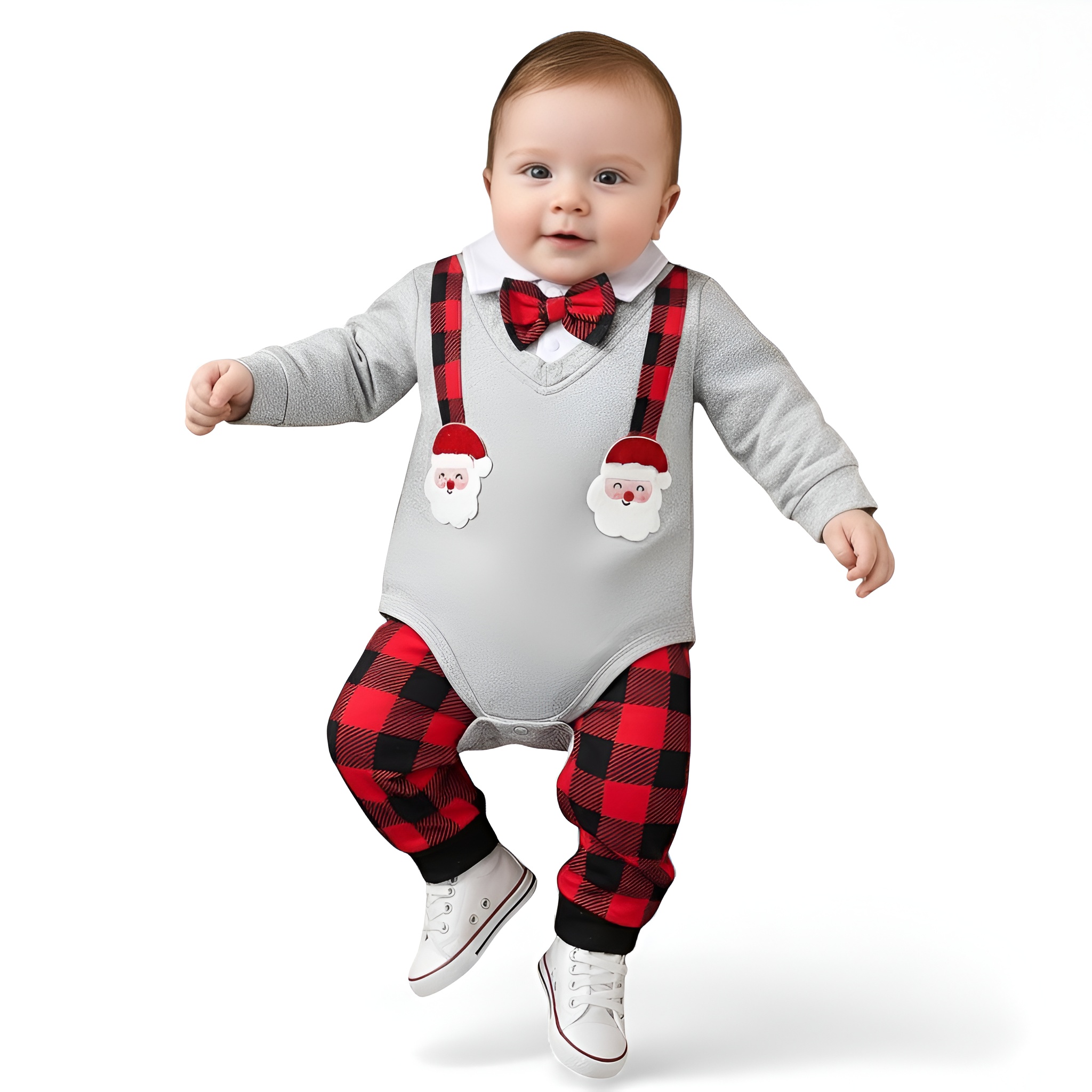 2 Piece Newborn Christmas Gentleman Romper Set