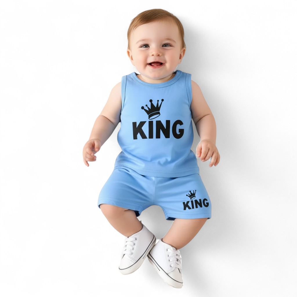 Summer Toddler Boys Letter Print Two Piece Set