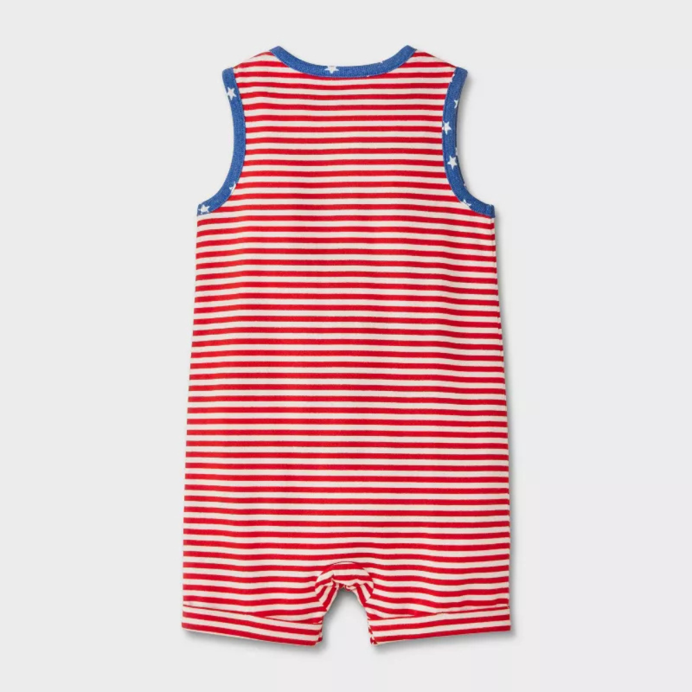 Americana Striped Short Romper