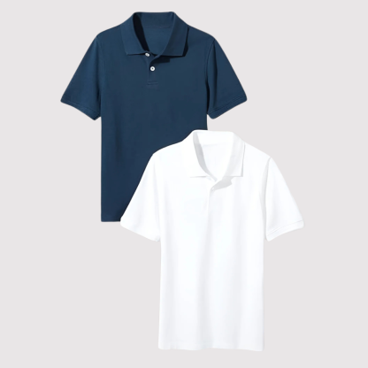 Pack Of 2 Short Sleeve School Uniform Shirts For Toddlers