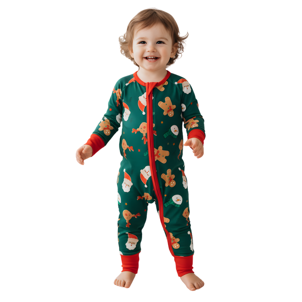 Christmas Elf Santa Zipper Bodysuit
