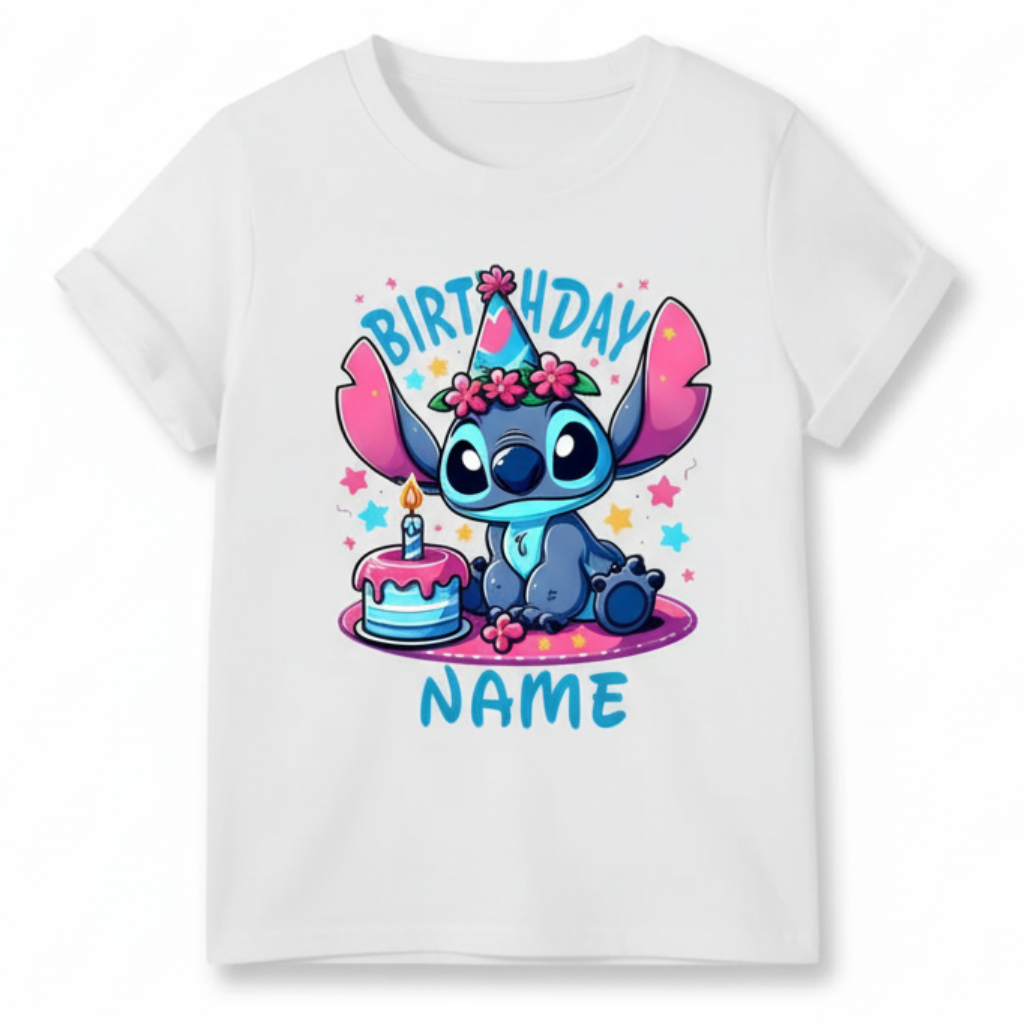 Custom Text Summer Top with Cake Graphic