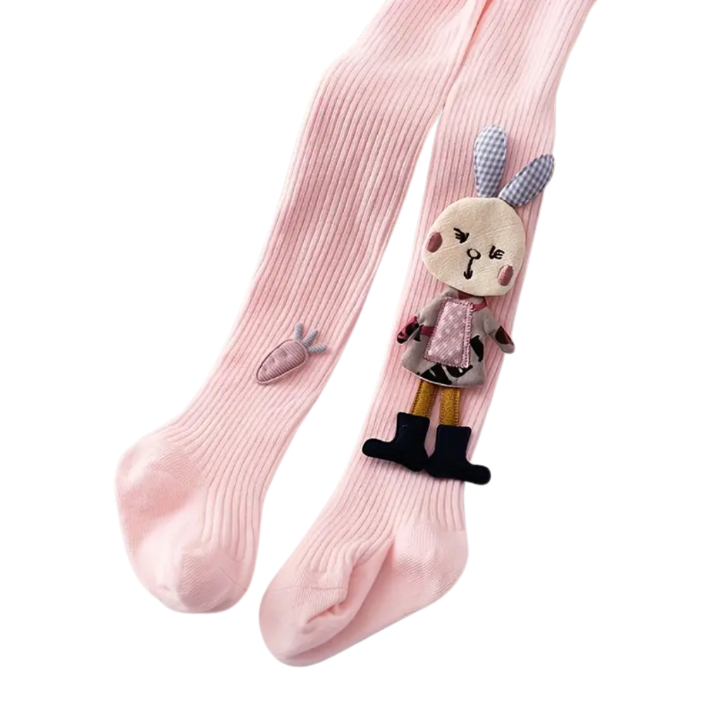 Baby Toddler Footed Socks With Rabbit Carrot Design For Girls And Boys
