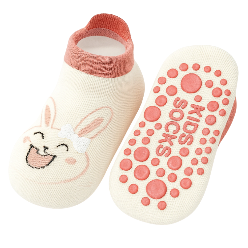 6 Pairs Of Cartoon Animal Non Slip Socks For Girls