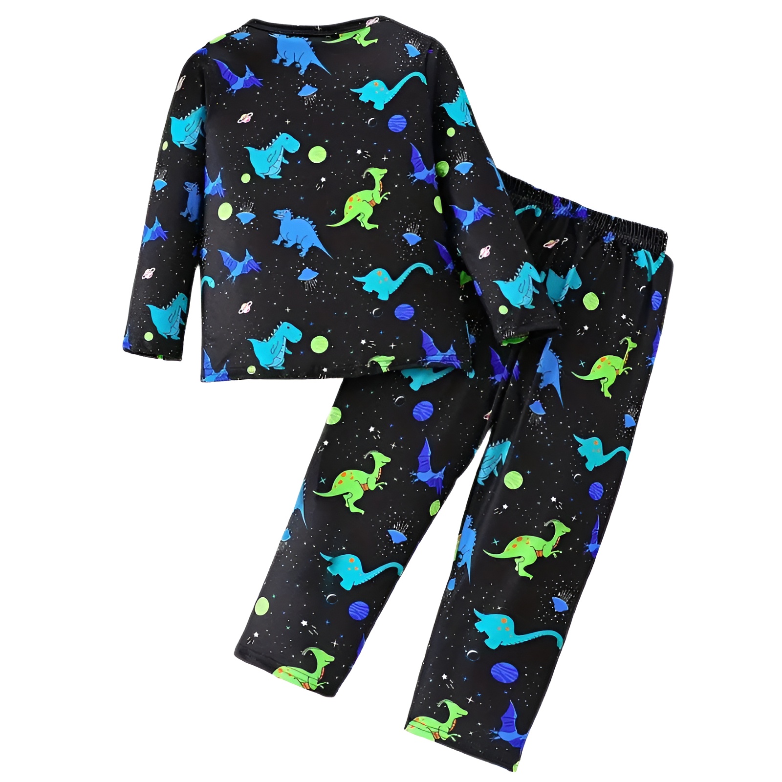 Boys Randomly Print Dinosaur Tops and Pants Two Piece Set