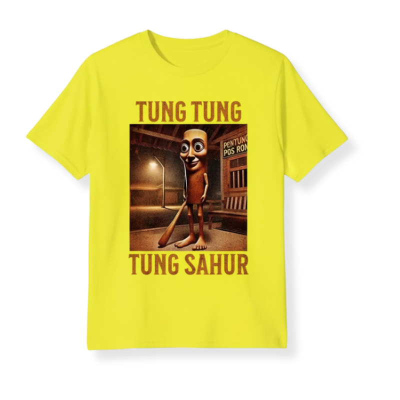 Tung Tung Sahur Cartoon Graphic T Shirt For Boys