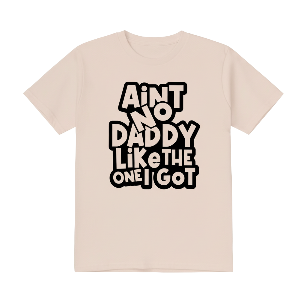 Daddy Message Printed T Shirt For Girls