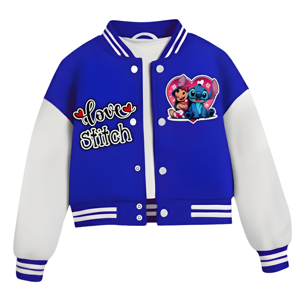 Casual Design Baseball Jacket For Girls