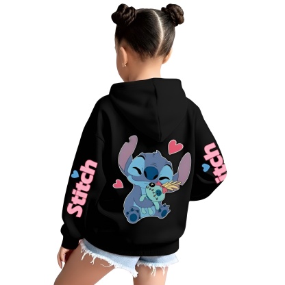 Stitch Double Sided Printing Hoodies for Girls and Boys