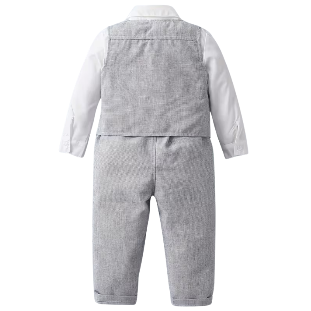 Three Piece Suit With Shirt Vest And Trousers Set