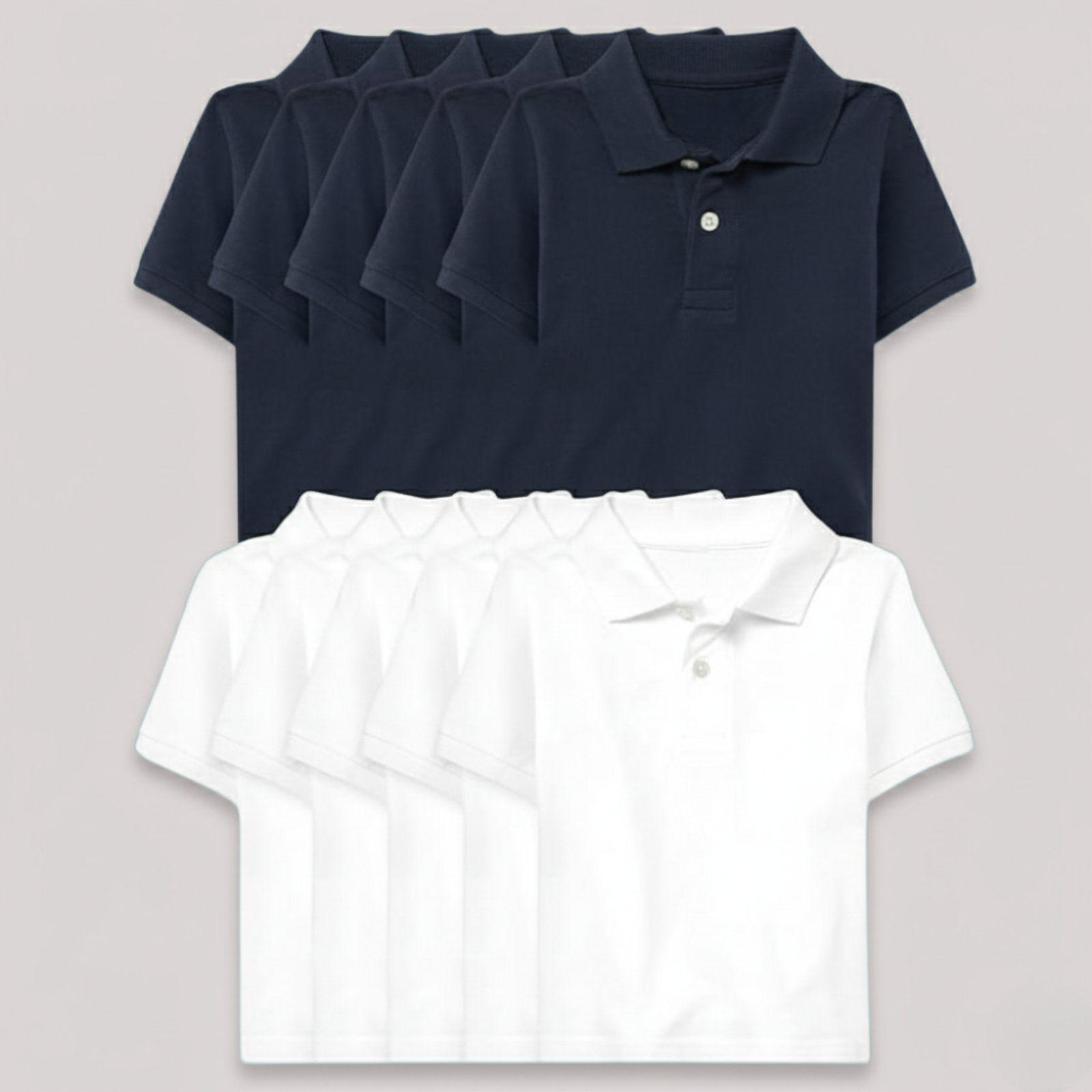 Pack Of 10 Baby And Toddler Boys Short Sleeve Polo Shirt