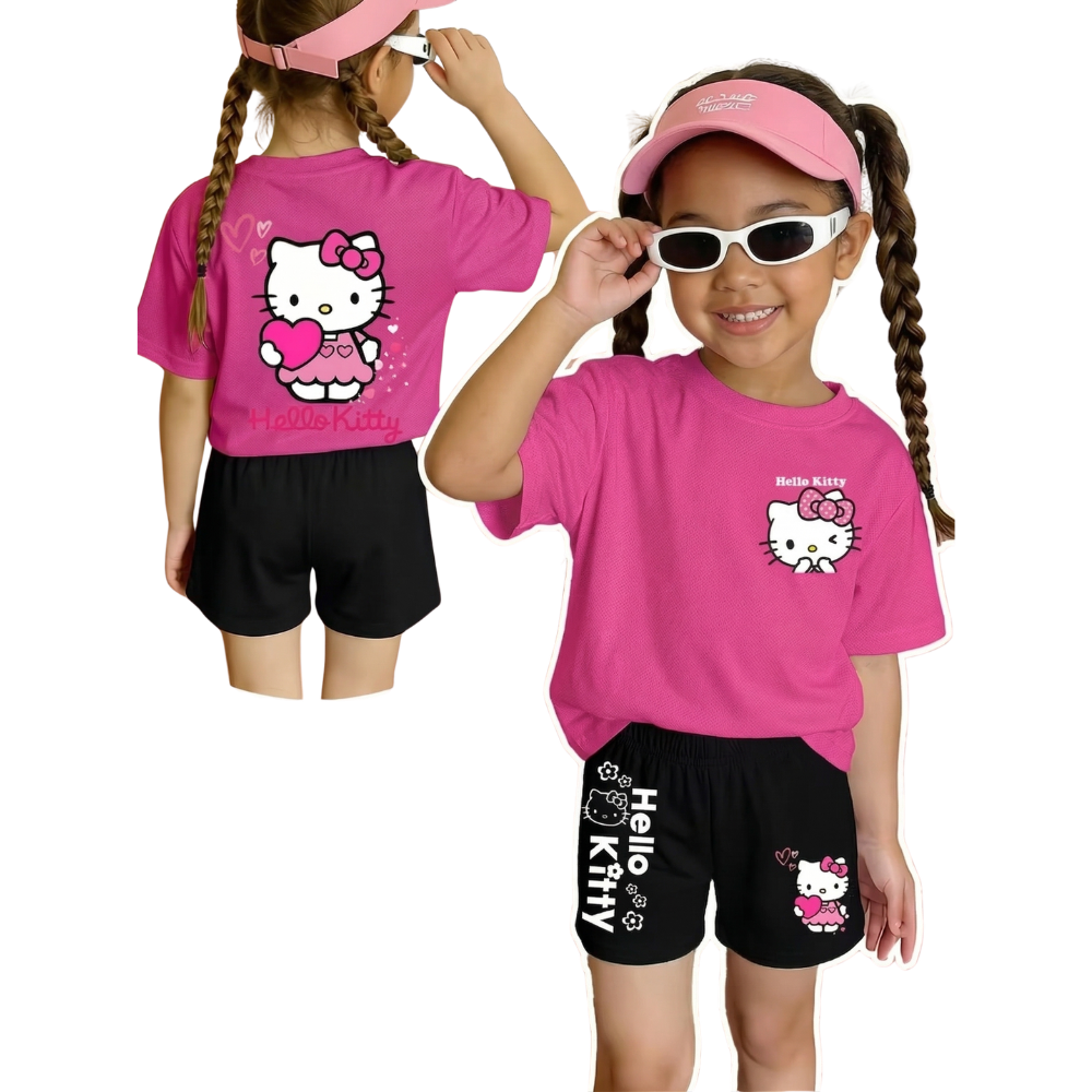 Soft And Comfortable Hello Kitty Printed 2 Piece Set