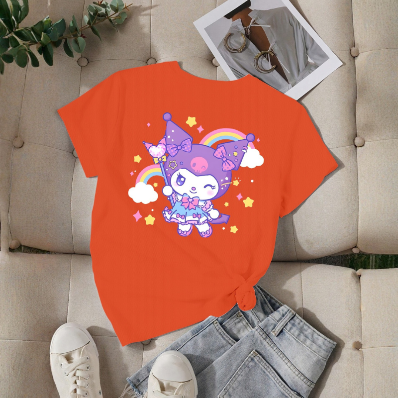 Kuromi Printed Short Sleeve T Shirt