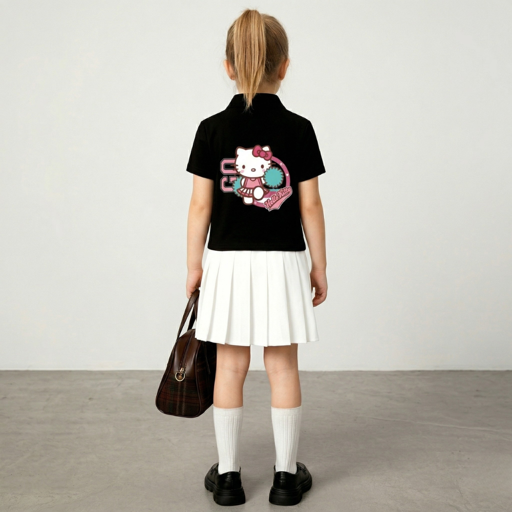 Authorized Sanrio Hello Kitty Girls' Casual Sports Polo Shirt