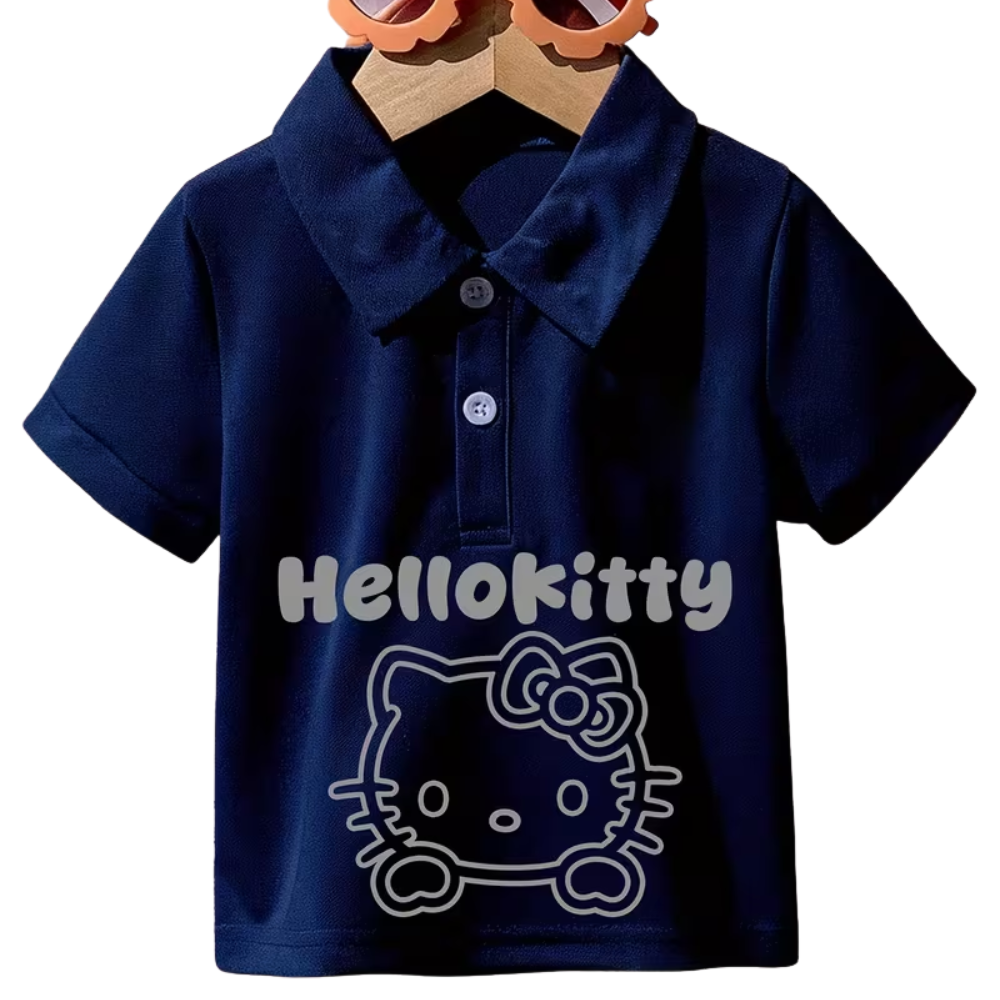 Hello Kitty Character Double Sided Print Polo For Girls