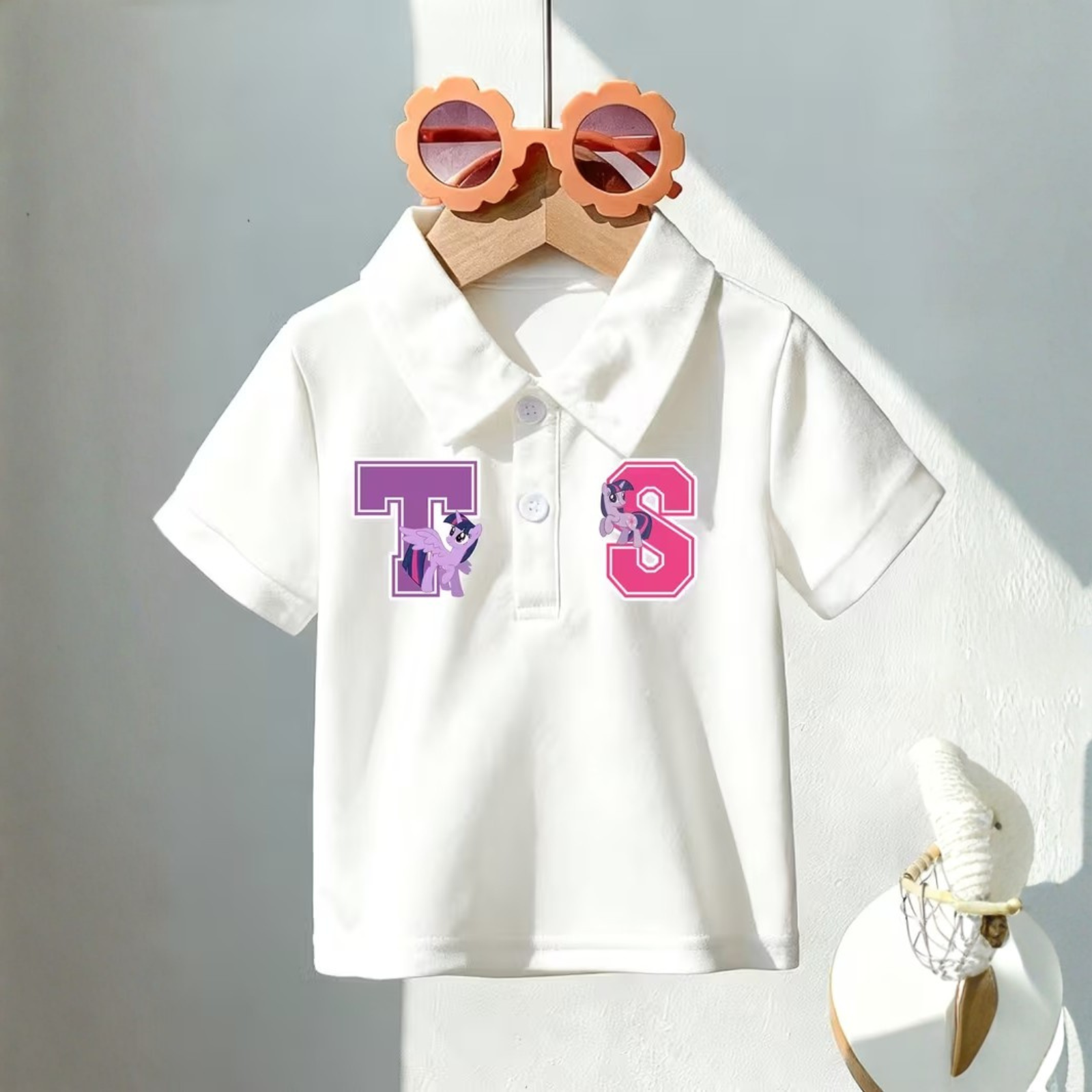 Twilight Sparkle Cartoon Printed Polo T Shirt For Girls