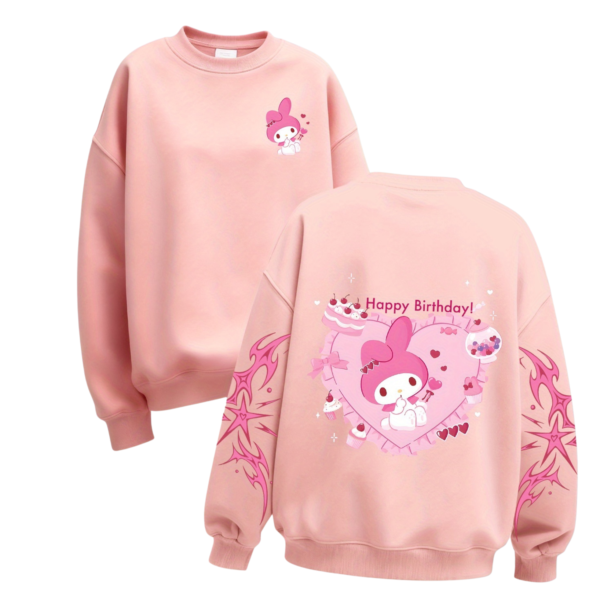 Melody Cartoon Graphic Print Sweatshirt For Girls Winter Wear