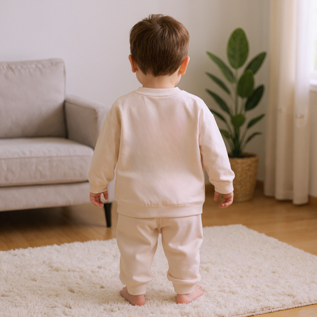 RED HOT SILLY PEPPERS Baby 2-Piece Beige Set
