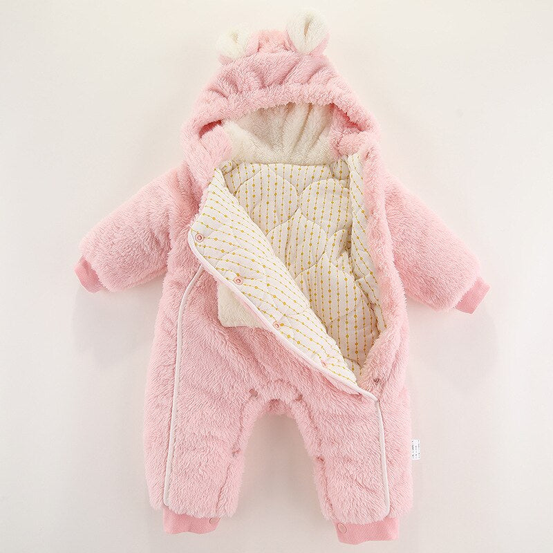Newborn Baby And Boy Girl Winter Hooded Romper-Children Cloth Shop
