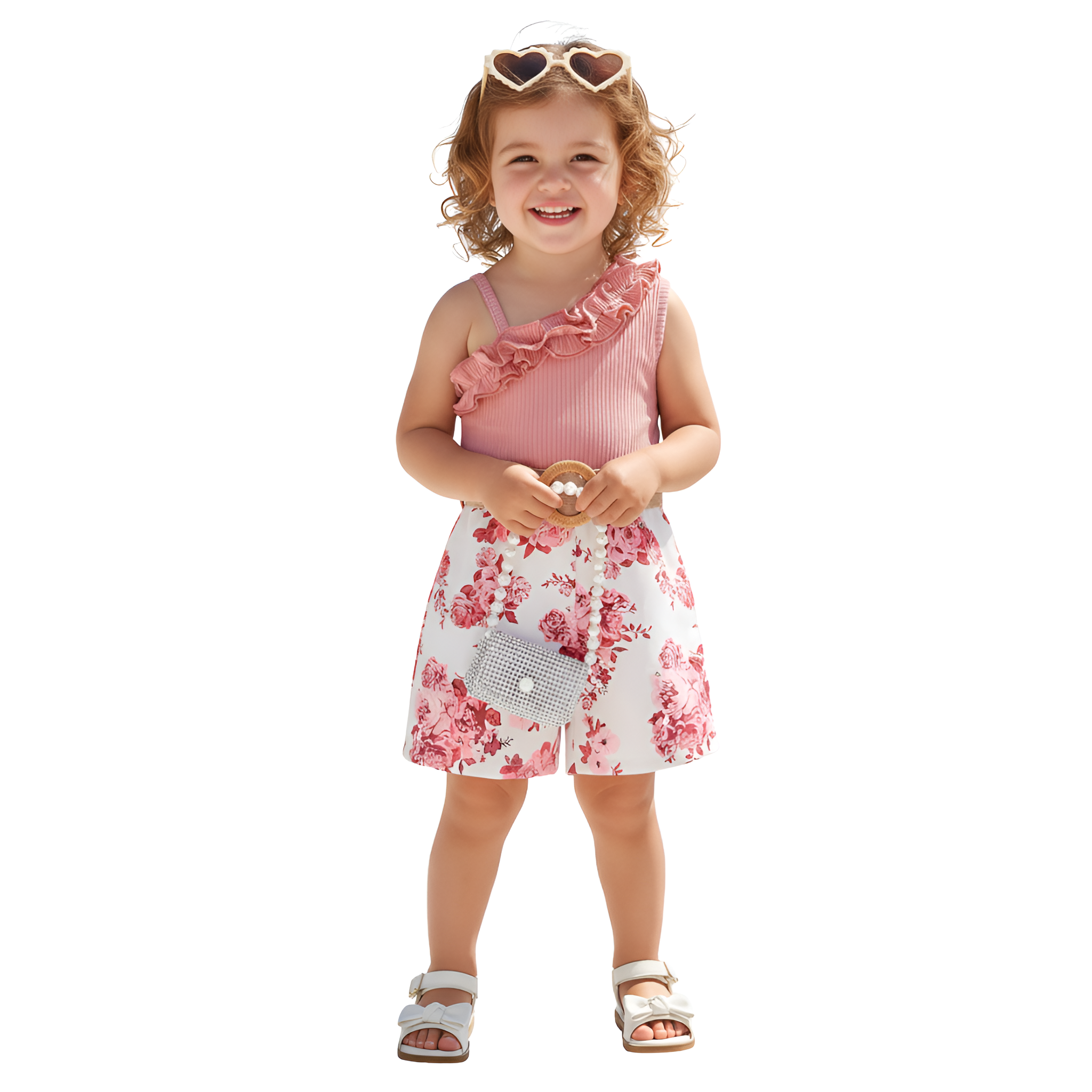 Lightweight Summer Romper For Girls With Belted Closure