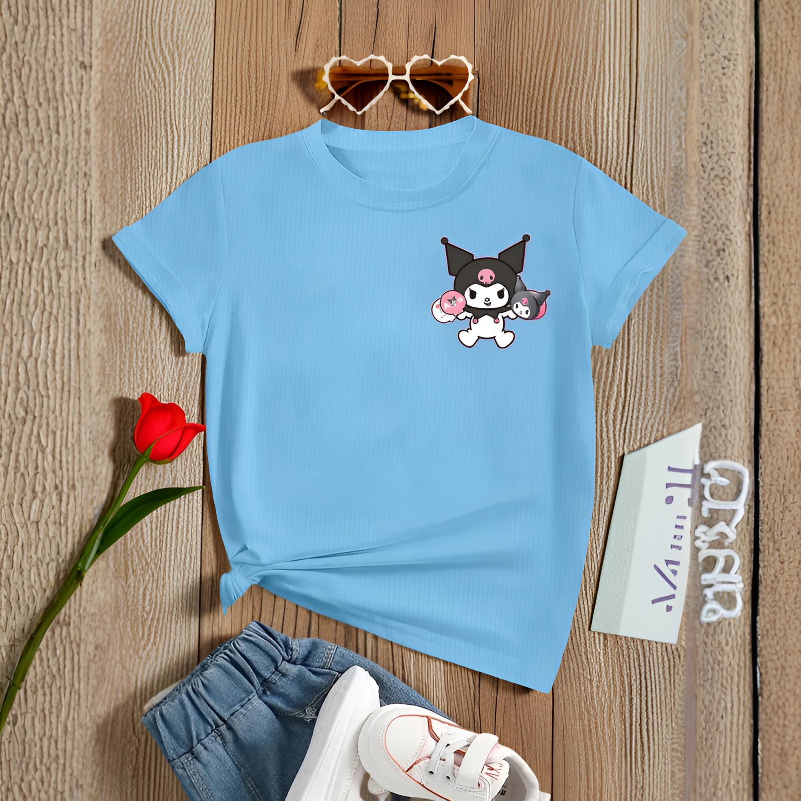 Kuromi Double Sided Printed Short Sleeve T Shirt