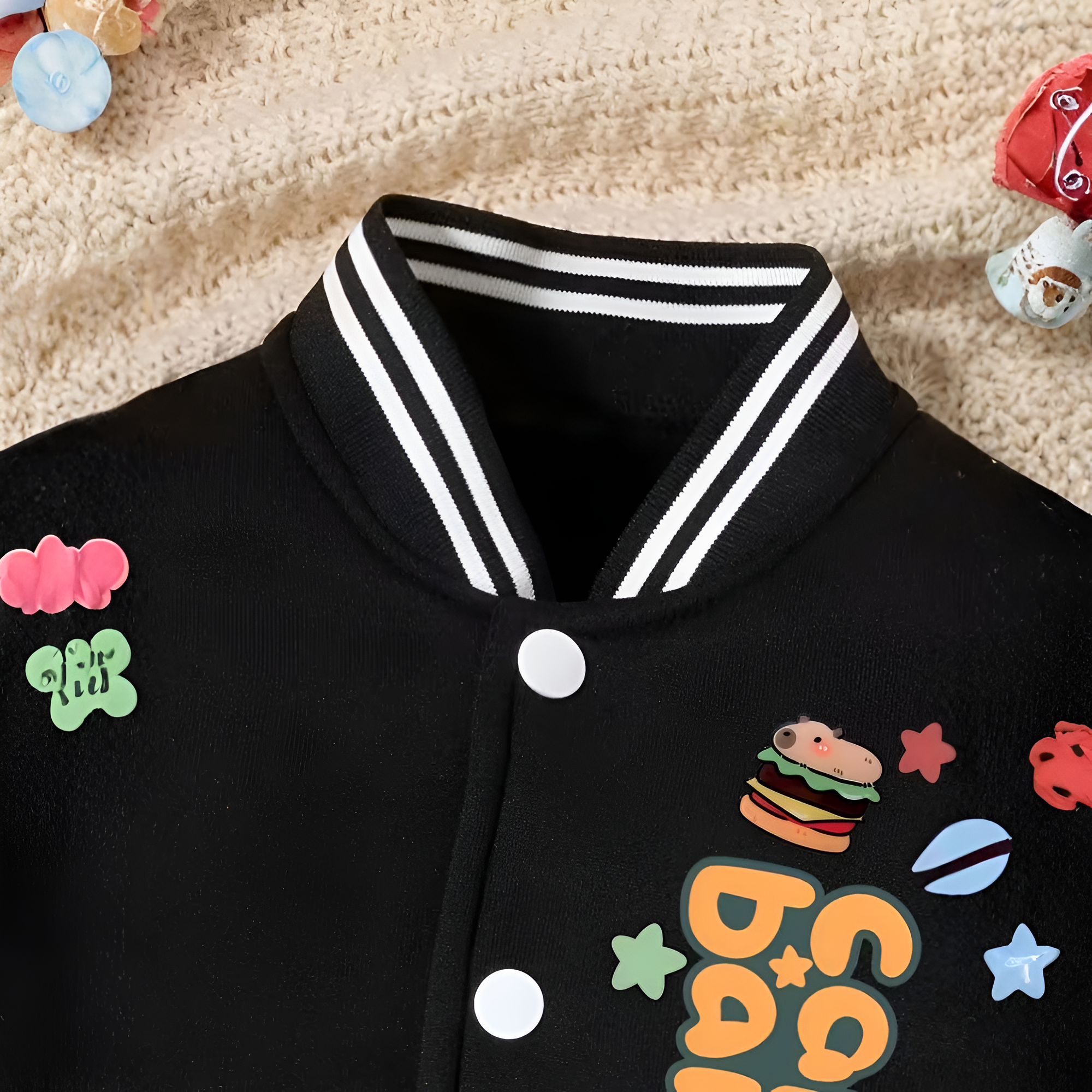 Girl Baseball Jacket - Casual and Stylish Jacket, Autumn/Winter Style,