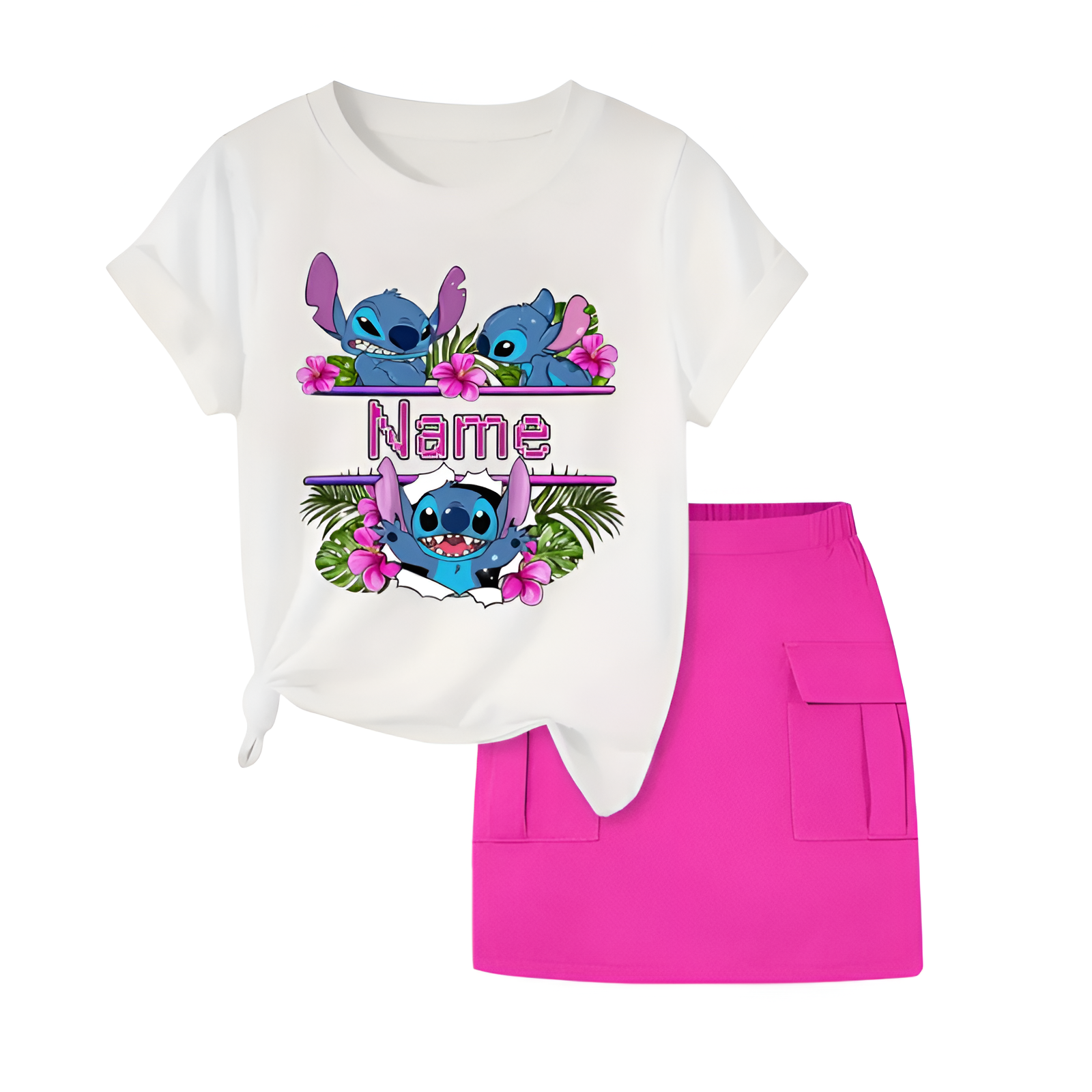 Floral T Shirt Dress Set