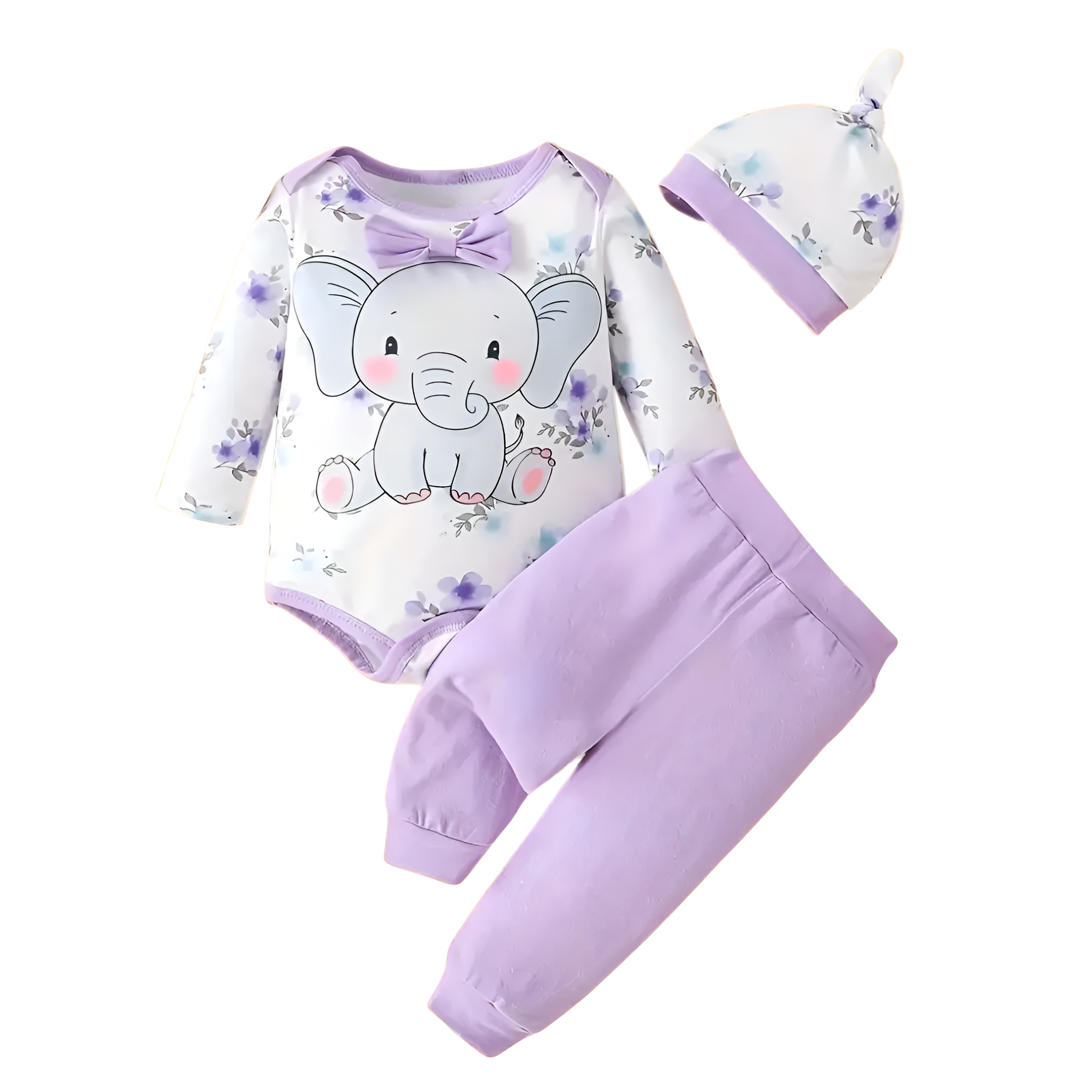  Soft Round Neck Short Sleeve Romper Baby Summer Outfit Set