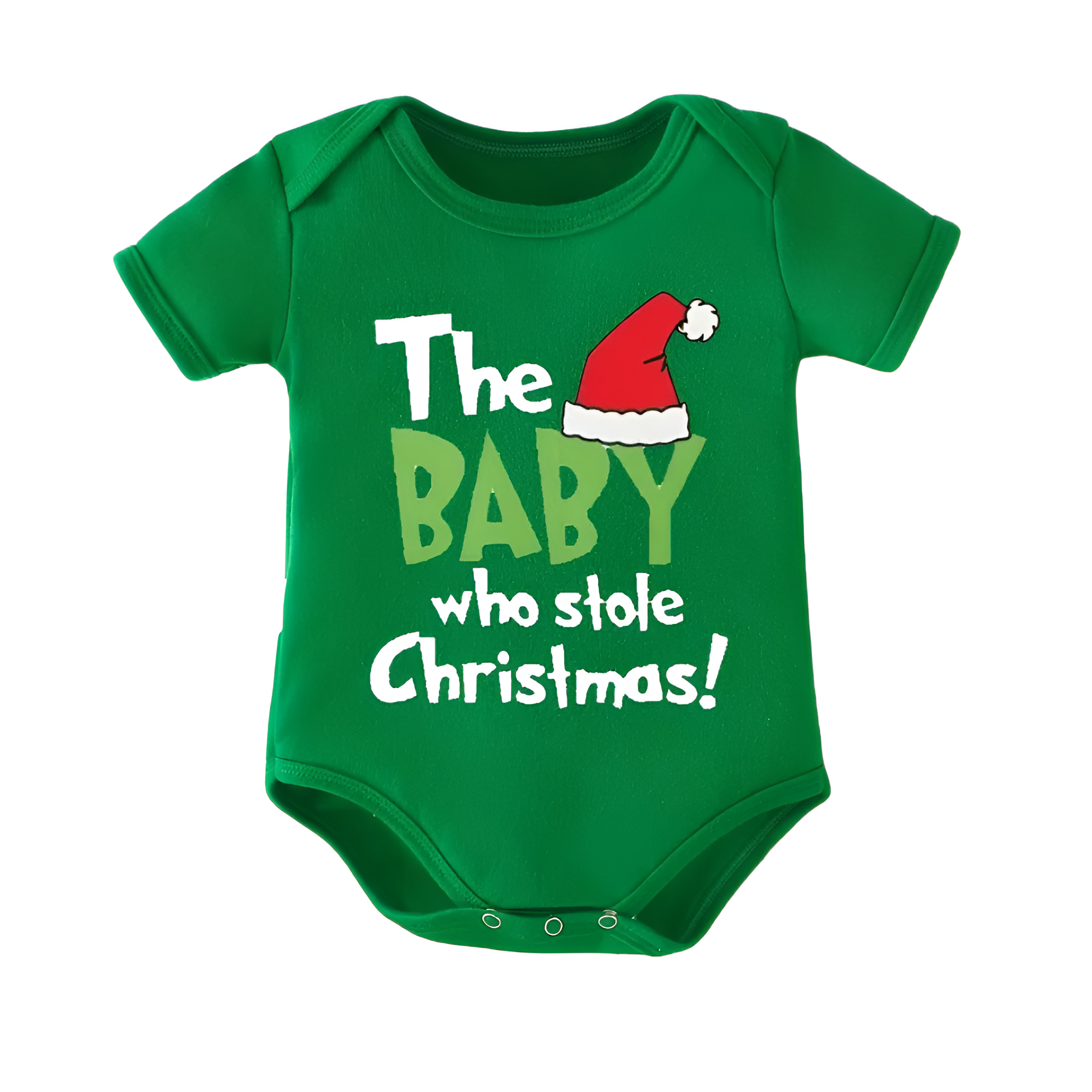 The Baby Who Stole Christmas Printed Baby Romper