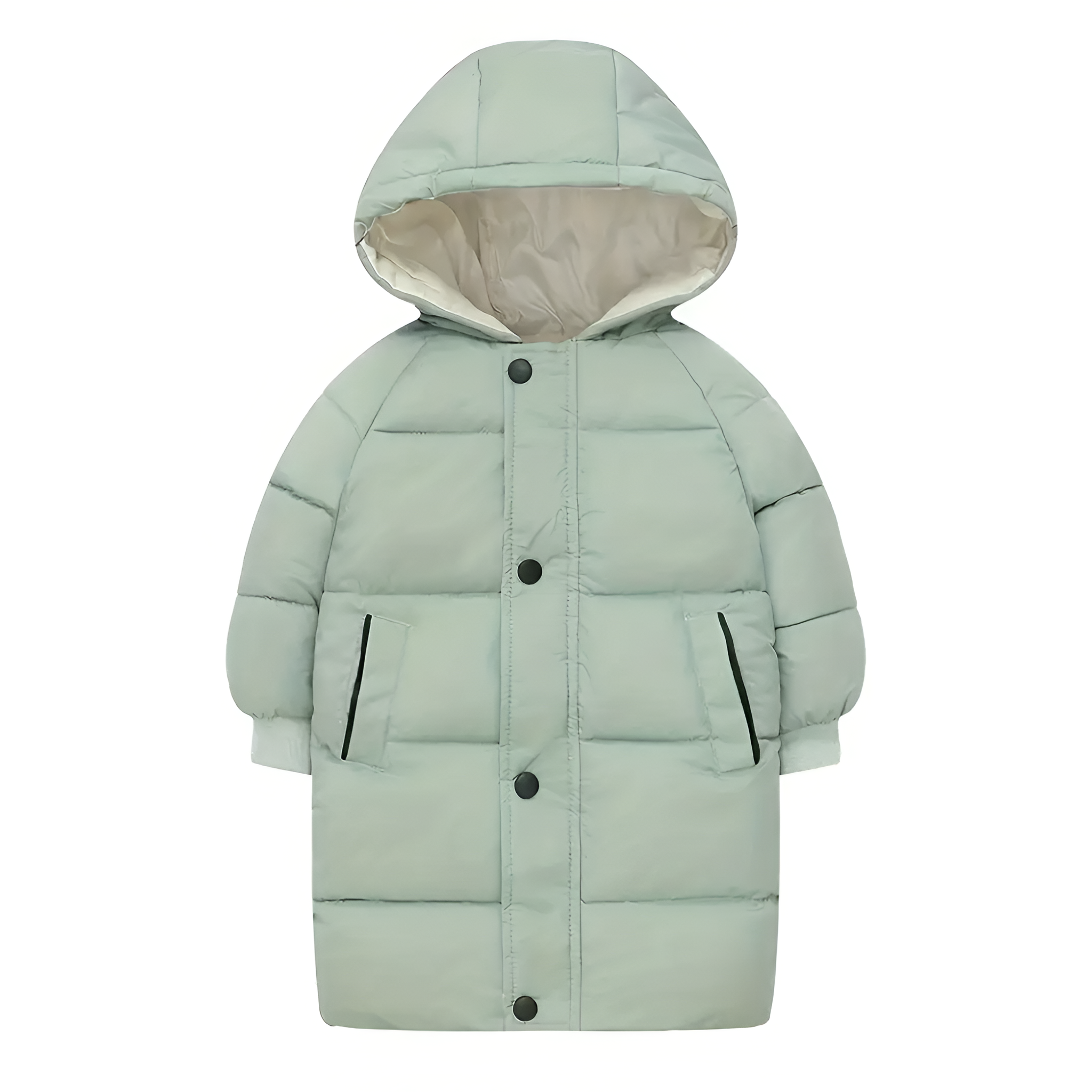 Kids Long Winter Hooded Puffer Coat Jacket