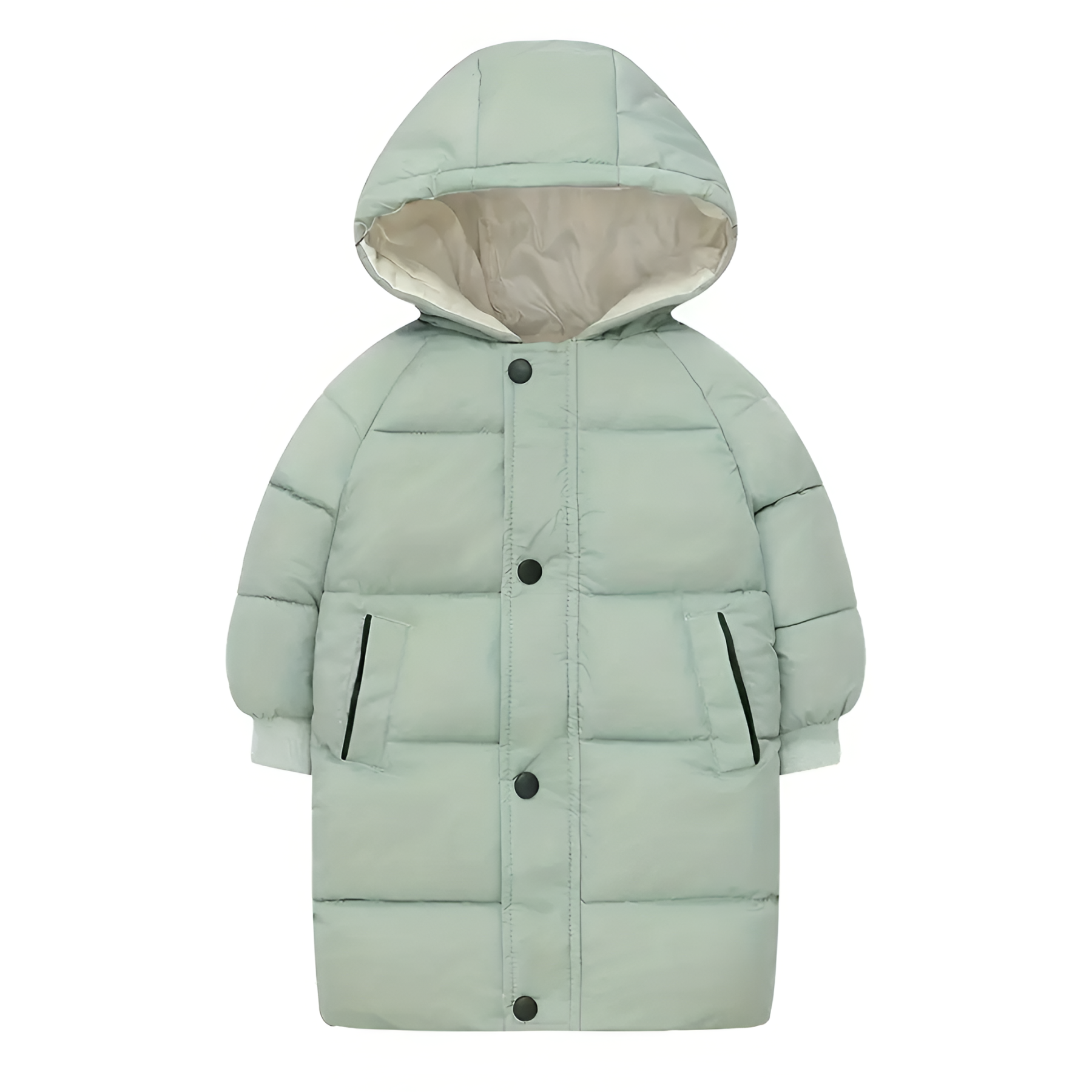 Kids Long Winter Hooded Puffer Coat Jacket
