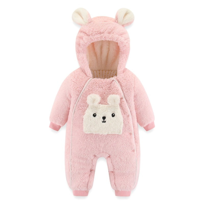 Newborn Baby And Boy Girl Winter Hooded Romper-Children Cloth Shop