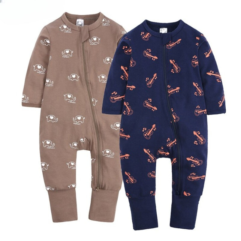 2Pcs Baby Girl Zipper Jumpsuit Cotton Rompers-Children Cloth Shop