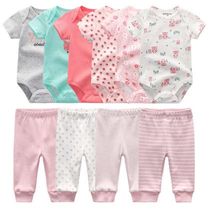 Newborn Baby Girl Clothes Set Bodysuits-Children Cloth Shop