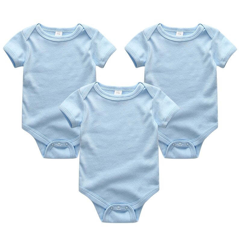 3 Pieces Solid Jumpsuits Set For Newborns-Children Cloth Shop