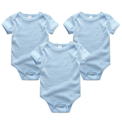 3 Pieces Solid Jumpsuits Set For Newborns-Children Cloth Shop