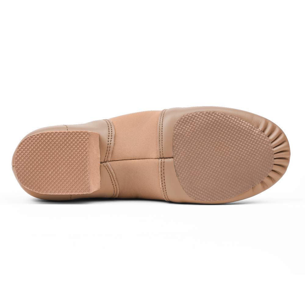 Slip On Jazz Dance Shoes with Elastic Side Panels For Girls