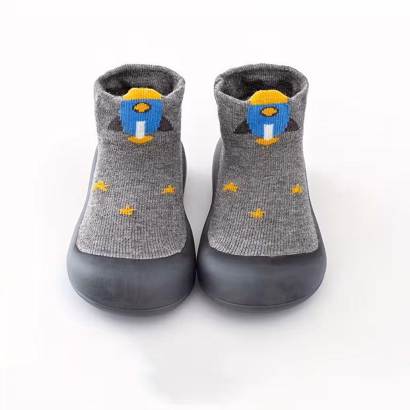 Soft Slip On Printed Non Slip Indoor Spring Shoes For Kids