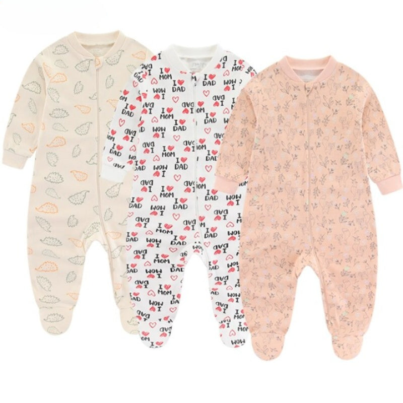 3pcs Newborn Baby Long Sleeves Jumpsuit Set-Children Cloth Shop