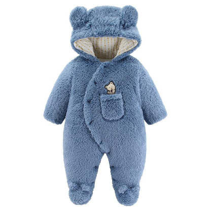 Thick Hooded Romper For Newborn Baby-Children Cloth Shop