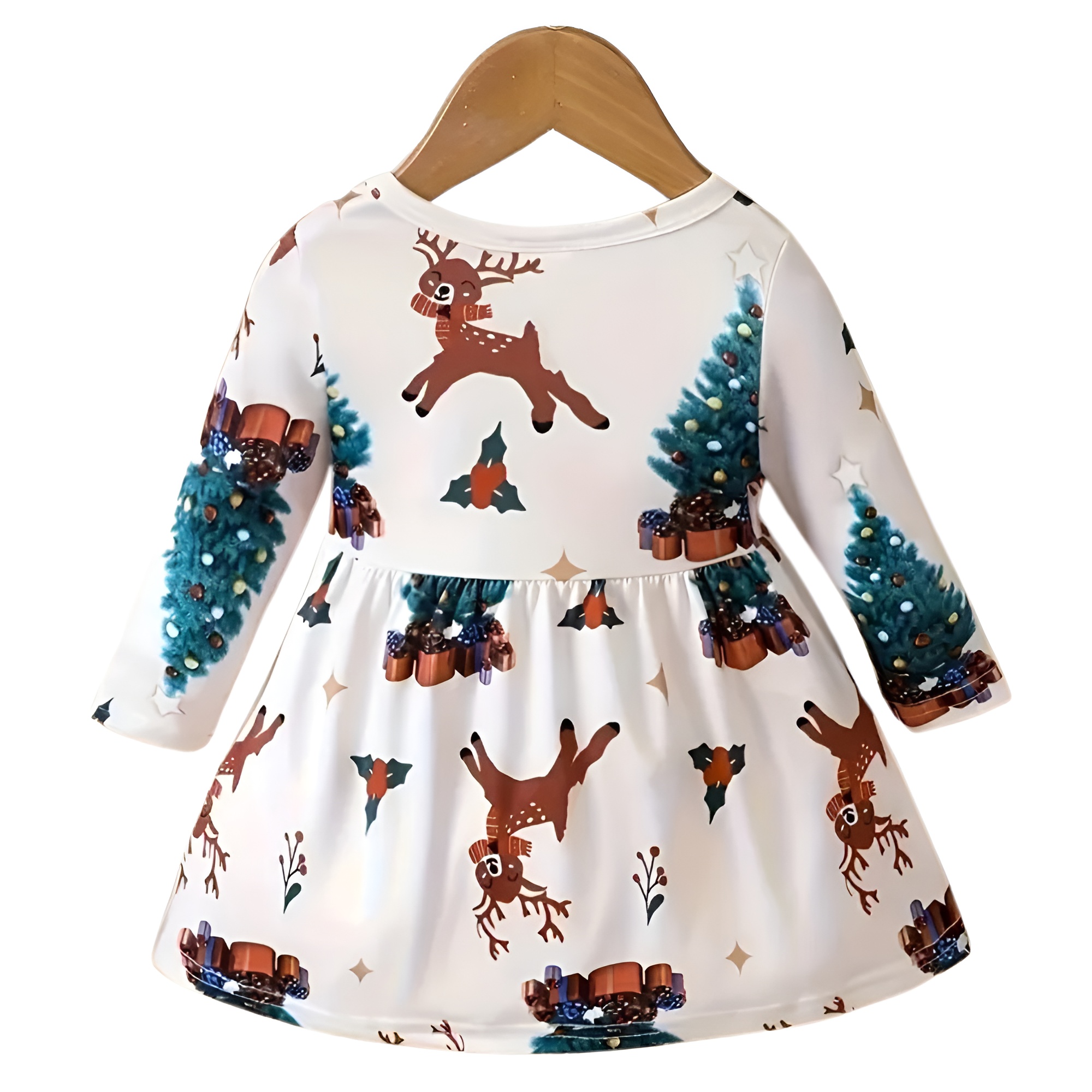 Girls Mid Length Long Sleeve Dress