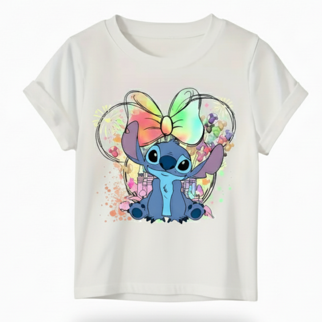 Kids Summer Cartoon Printed T Shirt with Short Sleeves