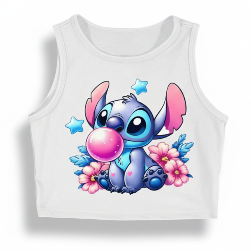 3 Pieces Stitch Series Girls Summer Tank Top Set