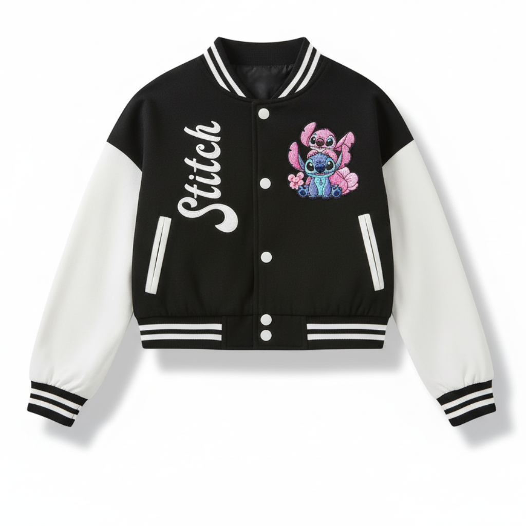 Stitch Girls Baseball Jacket