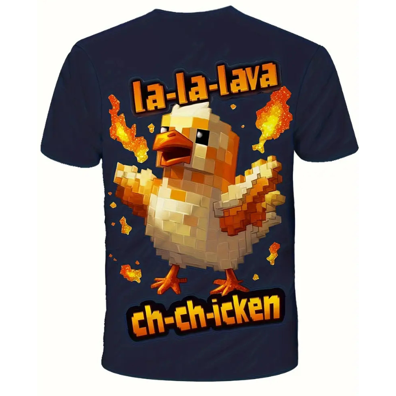 3D Cartoon Printed T Shirt For Boys