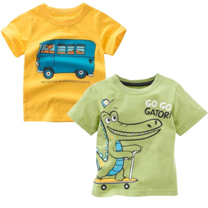 Short Sleeve Printed T-Shirt Sets For Kids-Children Cloth Shop