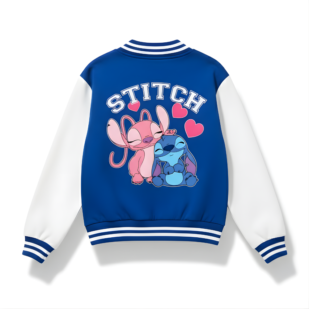 Personalized Stitch Baseball Jacket for Girls